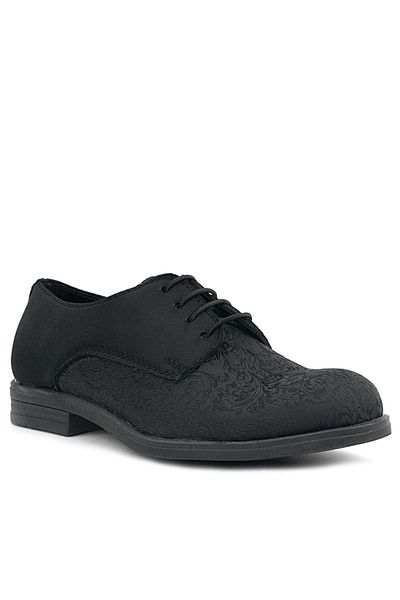Rakerplus Set de costume și pantofi pentru copii cu șireturi cu model negru clasic
