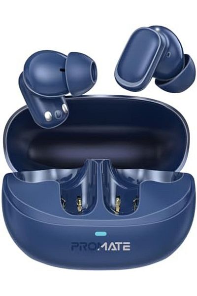 Promate TWS Earbuds With 6Hrs Playtime, HD Microphone for Immaculate Calls, IntelliTouch Controls, I