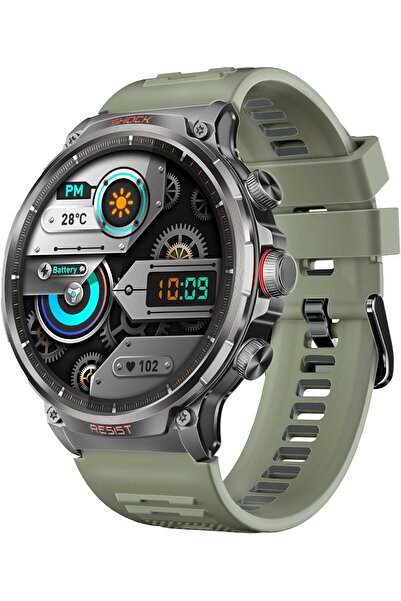 Promate Tough-Built Smartwatch with Round 1.85-Inch TFT Display, 100+ Sports Modes, Heart Rate Senso