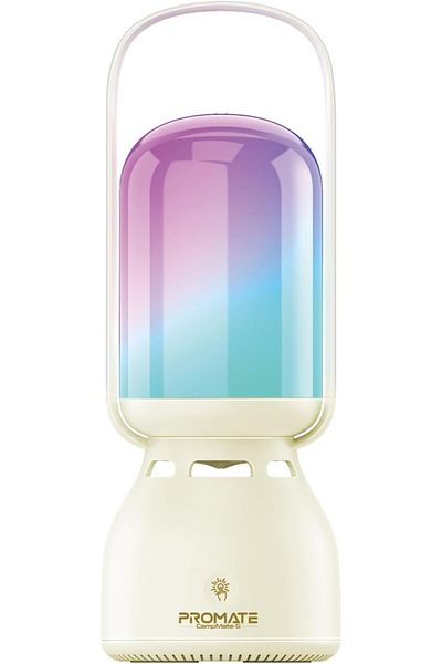 Promate 2-in-1 Multifunctional Speaker and Camping Light with High-Capacity 2400mAh Battery, 7 Hours