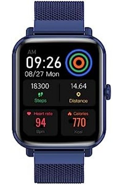Promate Fitness Smart Watch, 37 Sports Modes Bluetooth Fitness Watch with 1.78 AMOLED Display, Media