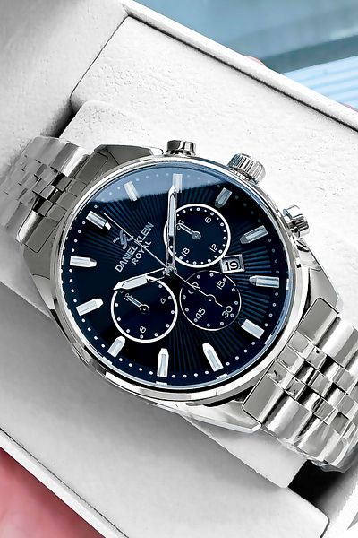 Daniel Klein Luxury Groom Men's Steel Cord Wrist Watch Dfndkh4530C1