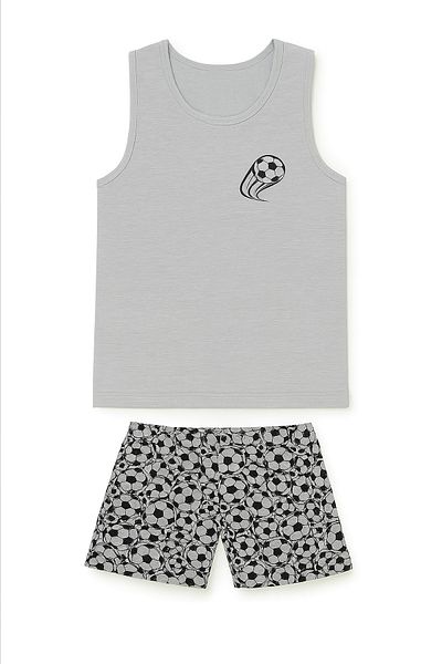 Little Frog Boy's Pajama Set Top with Thick Strap Shorts