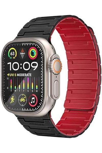 Promate Premium Magnetic Silicone Watch Band, Powerful N52+ Magnets, Scratch-Resistant UV-coated sil