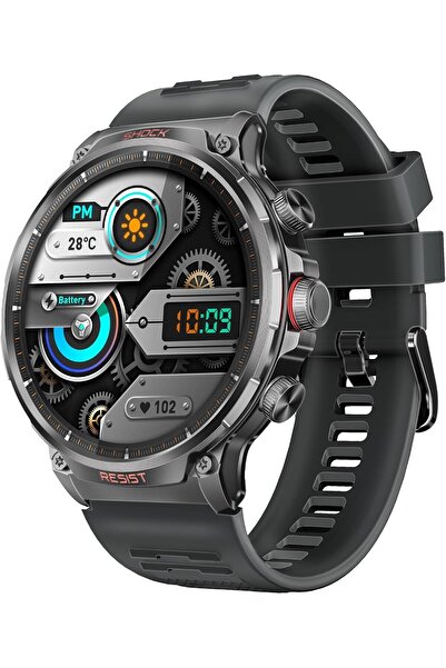 Promate Tough-Built Smartwatch with Round 1.85-Inch TFT Display, 100+ Sports Modes, Heart Rate Senso