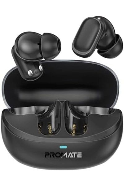 Promate TWS Earbuds With 6Hrs Playtime, HD Microphone for Immaculate Calls, IntelliTouch Controls, I