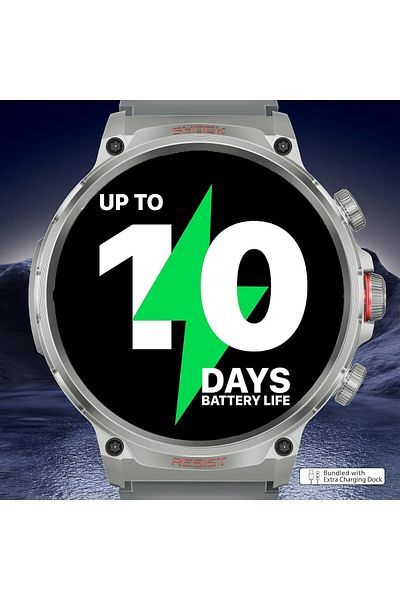 Promate Tough-Built Smartwatch with Round 1.85-Inch TFT Display, 100+ Sports Modes, Heart Rate Senso