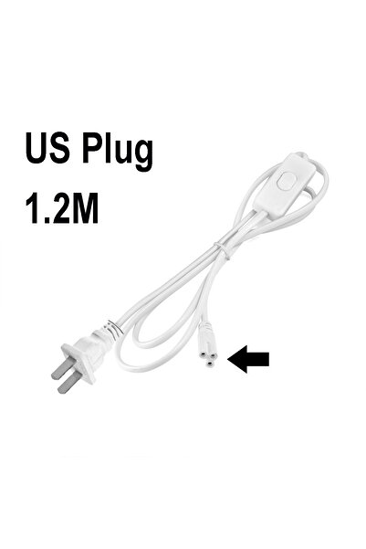 Choice قابس أمريكي 1.2 متر أنبوب T5 T8 كابل تبديل قابس أمريكي/أوروبي 1.2 متر محول طاقة 110 فولت 220 فولت 230 فولت، ملحقات الإضاءة