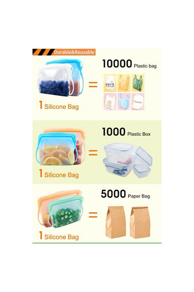 OEM Pungă reutilizabilă pentru alimente, 1L, Portocaliu