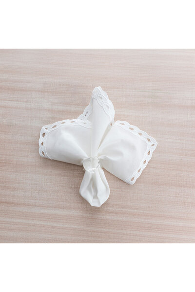 Gül Güler Dantelli Peçete 4'lü Paket Su Dalgası 45*45