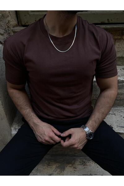 Solvia Officiall Μπλουζάκι από 100% βαμβάκι Semi oversized Brown Basic