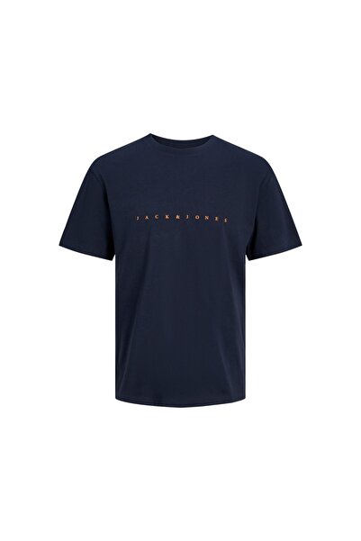 Jack & Jones Ανδρικό μπλουζάκι Jack&jones Star Navy Blue με στρογγυλή λαιμόκοψη