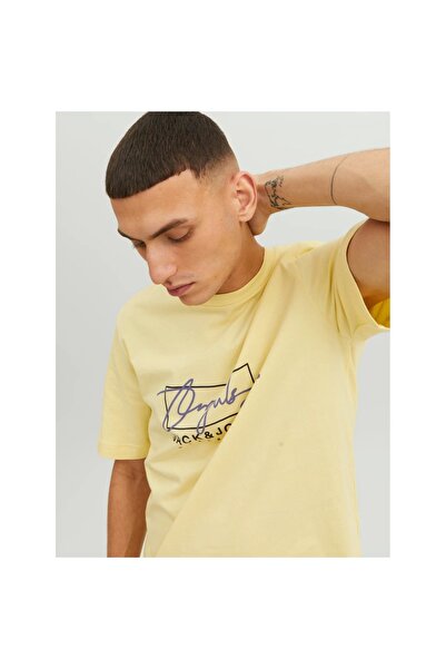 Jack & Jones Tricou galben pentru bărbați Jack&jones Splash Branding