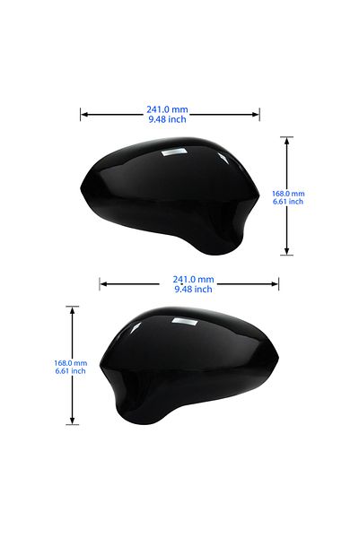 Choice For Seat Ibiza 6j Mk4 08-17 Gloss Black Door Wing Mirror Cover Caps Left Right