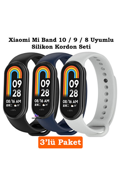 Dexmon Xiaomi Mi Band 8 Mi Band 9 Mi Band 10 متوافق مع 3 قطع من سوار المعصم ا...