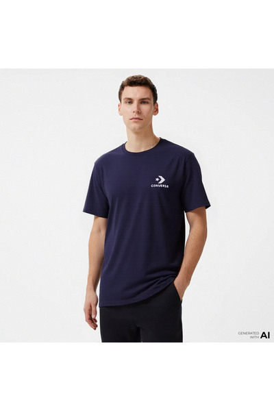 Converse Paint Graphic Erkek Siyah Yuvarlak Yaka Tişört