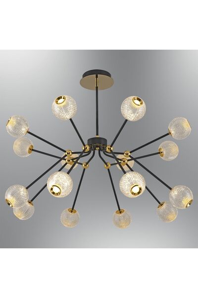Luna Lighting 4139-16A Spıder 16 Lı Avize Siyah