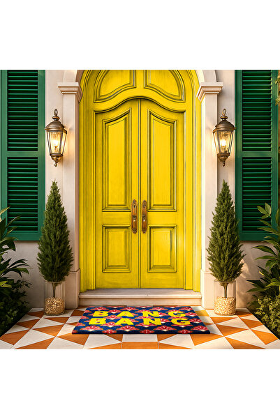 Zsa Zsa Zsu Kerala Coır Kapı Önü Paspası 45x75 Cm Sarı
