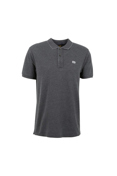 Lee Ανδρικό γκρι μπλουζάκι πόλο - Χαλαρή εφαρμογή