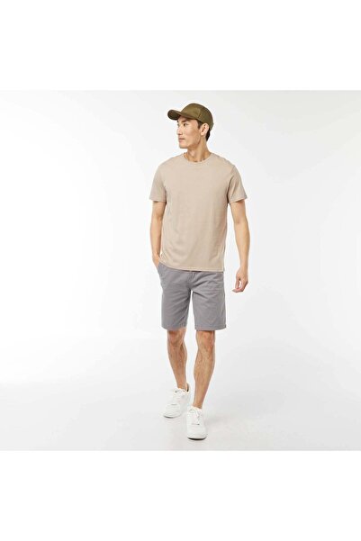 KIABI Plain jersey straight T-shirt BEIGE