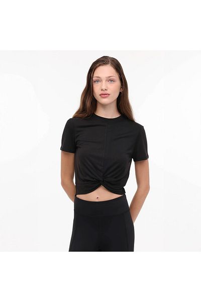 lumberjack Γυναικεία Mona - Μαύρο T-Shirt με στρογγυλή λαιμόκοψη