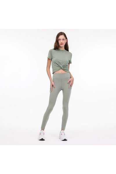 lumberjack Tricou Mona pentru damă, kaki, cu gât rotund