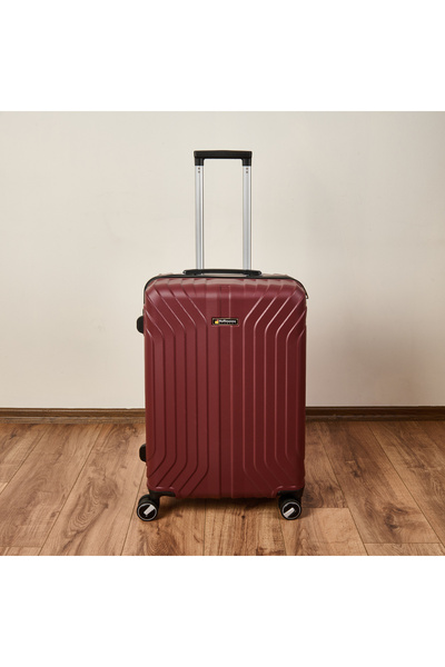 Hoffmanns Vertical Line Orta Boy ABS Valiz - Bordo - 66x45x26 cm