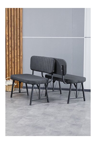 Mygusi Hayat Serisi Mutfak, Yemek, Bahçe, Kafe, Modern Bench, Puf, 2 Adet - A...