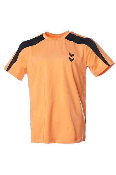 hummel Ανδρικό πορτοκαλί μπλουζάκι με στρογγυλή λαιμόκοψη Seth