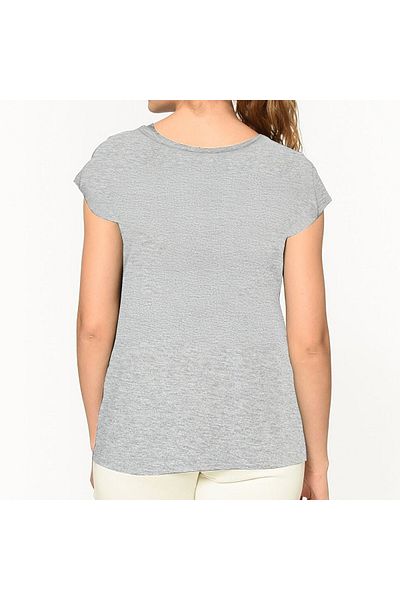 hummel Triana Women's Gray Printed Crew Neck T-Shirt