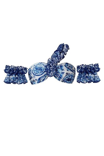 Nur Karaata Lilou Bleu Blanc Top