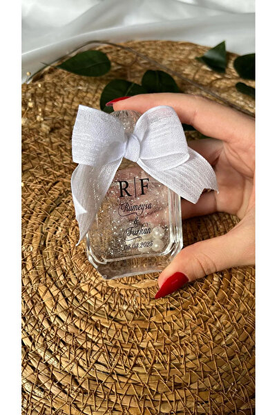 Fiore Kolonya Simli Ve Incili Süslemeli Cam Şişe5 Adet,doğum,sünnet,düğün,niş...