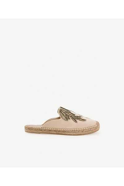 Yargıcı Papuci Espadrille cu Motiv Frunze