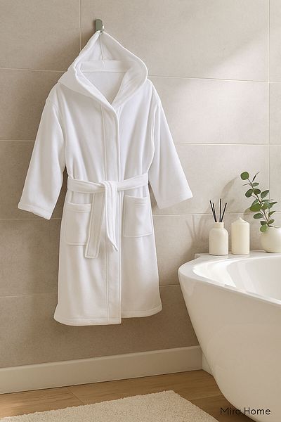 Mira Home Μπουρνούζι μπάνιου με κουκούλα 100% βαμβάκι Unisex Παιδικό 11-14 ετών
