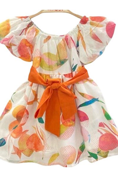 Çikoby Fruit Patterned Baby Girl Cotton Dress