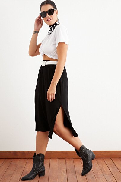 Curly Чорна спідниця з розрізом