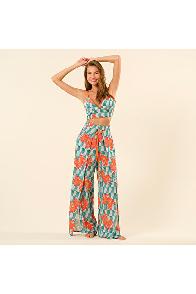 Zsa Zsa Zsu Tavas Dijital Baskılı Pantolon - Yeşil