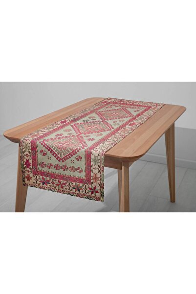 TURKISHRUG KINGDOM مفرش طبقات أنيق - قماش ملون على الطراز العتيق