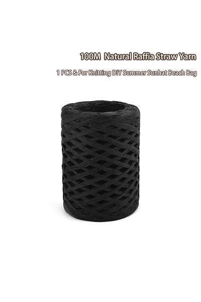 Choice 100m Natural Raffia Straw Yarn For Knitting Crocheting Paper Threads Friendly Paper Yarn Diy Hand