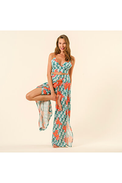 Zsa Zsa Zsu Tavas Dijital Baskılı Büstiyer - Yeşil