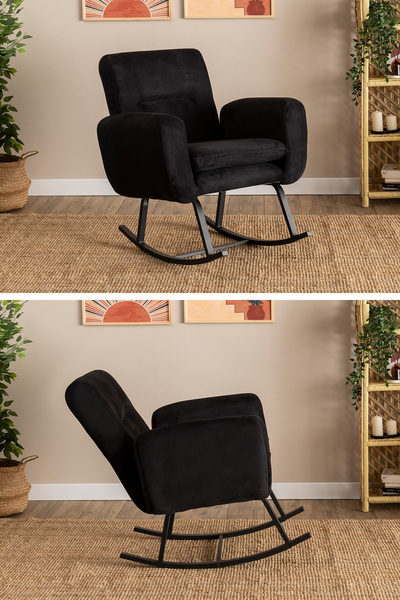 Pafu Kono Tv / Dinlenme / Baba / Emzirme Koltuğu Sallanan Sandalye - Siyah