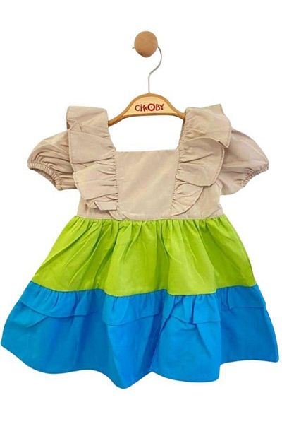 Çikoby Frilly Baby Girl Woven Dress