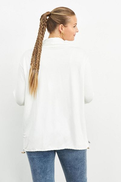 Curly BONE COLOR BATO COLLAR BLUZ
