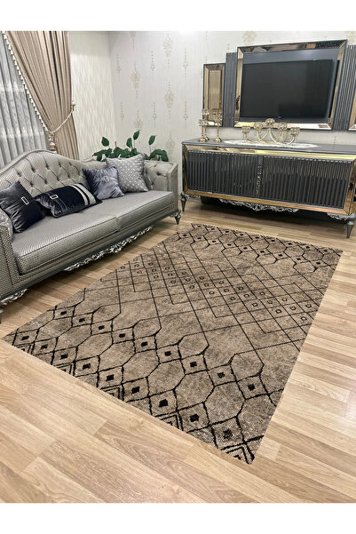 Bordo Halı Yıkanabilir Kaymaz Taban Halı Mutfak Dekor Yolluk Koridor Halısı S...