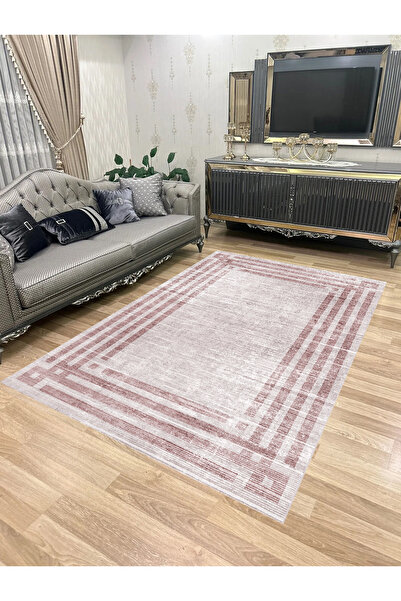 Bordo Halı Yıkanabilir Kaymaz Taban Halı Mutfak Dekor Yolluk Koridor Halısı S...