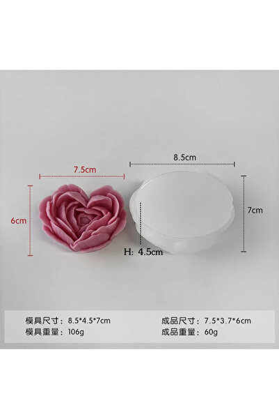 Choice 83002489 قالب سيليكون على شكل زهرة حب، شمعة معطرة على شكل قلب، قوالب ص...