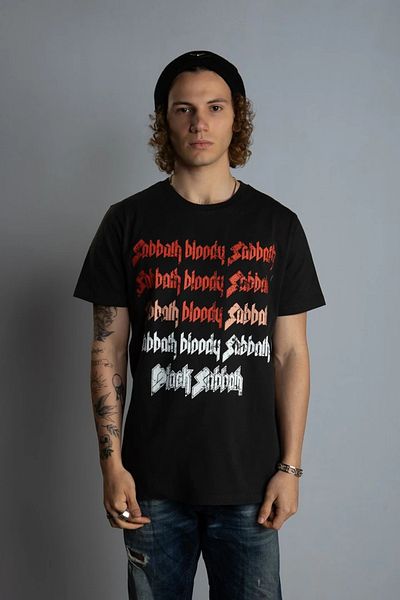 Superfly Μπλουζάκι Black Sabbath Repeat Vintage Washed Black Rock Band