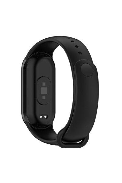 Dexmon Xiaomi Mi Band 8 Mi Band 9 Mi Band 10 Uyumlu Silikon Kordon Kayış Metal Pimli