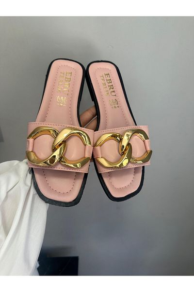 Slipcat Chain Gold Buckle Women's Slippers Outdoor and Indoor Slippers