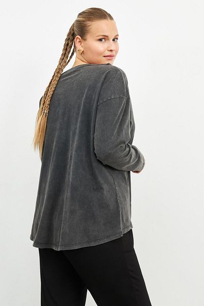Curly ANTHRACITE LONG SLEEVE ROCK STONE T-SHIRT